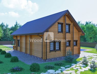 Одноэтажный дом из бревна 6х6